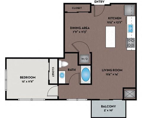 a floor plan of a home with a bedroom and a living room