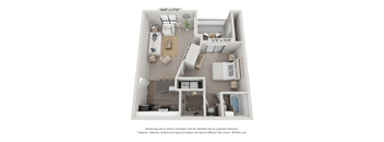 a 1 bedroom floor plan  villas at spring creek