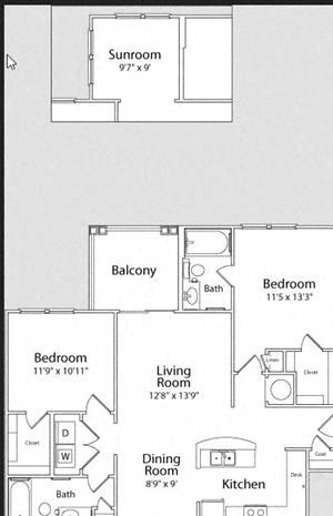 2br/2ba, hampton