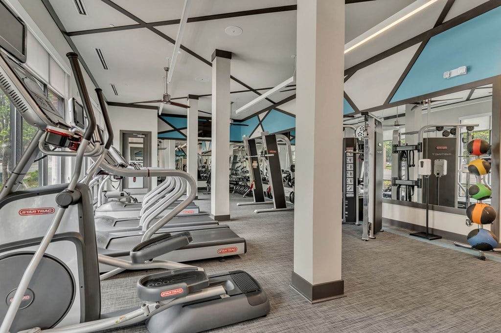 Pet-Friendly Apartments in Nashville, TN- Octave Apartments-  fitness center with cardio equipment