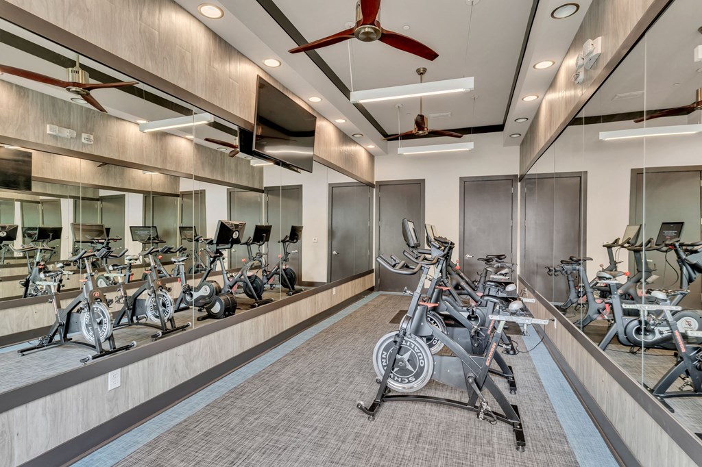Nashville Apartments - Octave Apartments - state of the art fitness center with spin studio peloton spin bikes