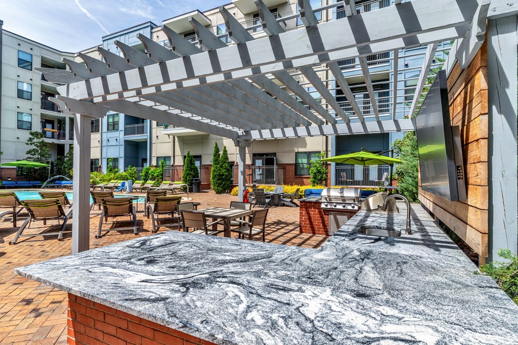 Pet-Friendly Apartments in Nashville, TN- Octave Apartments- Outdoor gourmet kitchen
