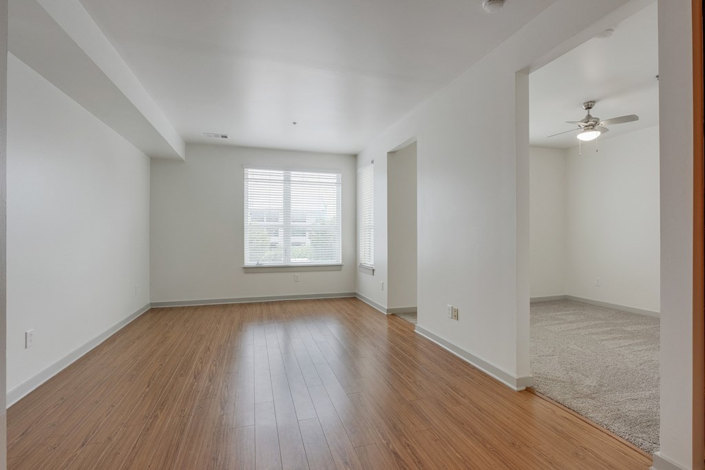 12 South Apartments - Nashville TN - kitchen with dark wood cabinets and stainless steel appliances