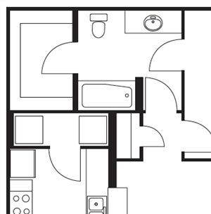 A09 1 Bed | 1 Bath A09 1 Bed | 1 Bath