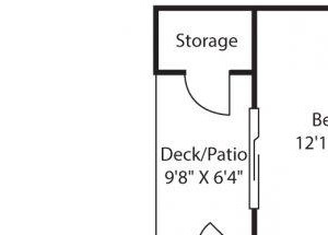 A1AR 1 bed, 1 bath
