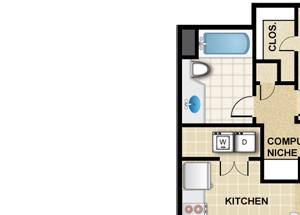 2 Bedroom 2 Bath - Santa Cruz