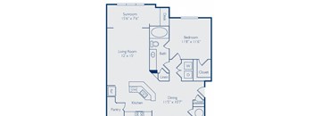 One Bedroom w Sunroom