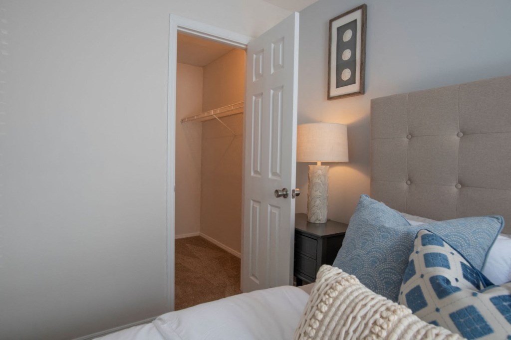 Webb Bridge Crossing Apartments in Alpharetta Georgia photo of bedroom with large closet