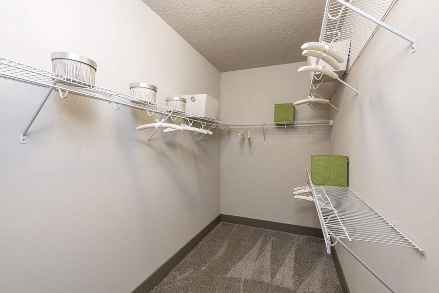 The Edge at Flagler Village Apartments in Fort Lauderdale, FL photo of a spacious walk in closet with shelves and racks