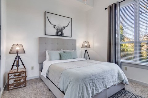 12 South Apartments - Nashville TN - Bedroom with queen size bed