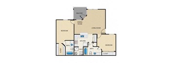 a floor plan of a house with bedrooms and baths