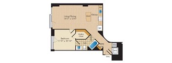 1 Bed 1 Bath