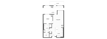 A black and white diagram of a house layout with labeled rooms.