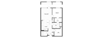 A black and white image of a floor plan for a home.
