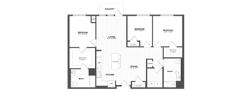 A black and white image of a house floor plan.