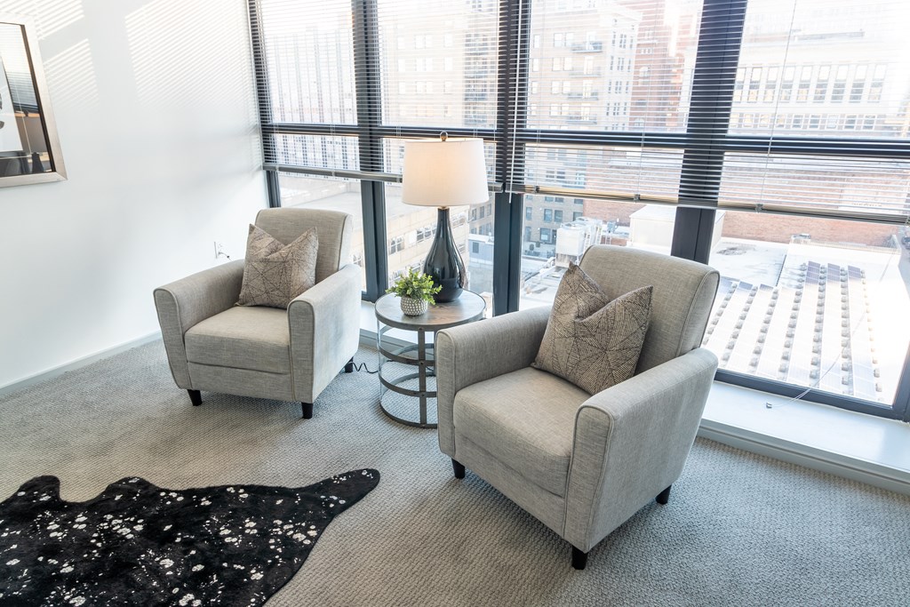 convo chairs by bright window