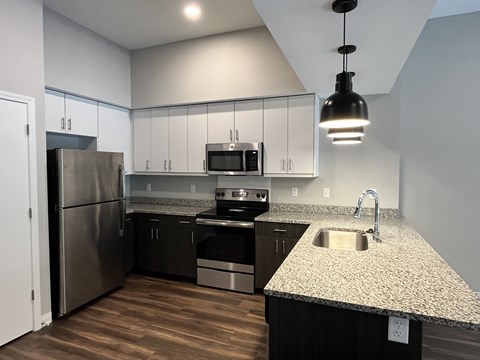 a kitchen at blvd 64 apartmentsapartments in houma, la