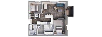 a bedroom with a bed a desk and a chair