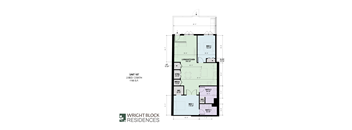 A floor plan for a residence by Wright Block Residences.
