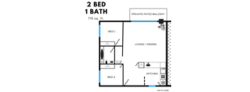 a floor plan of a house with a bedroom and a bathroom