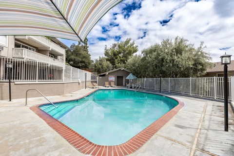 the swimming pool at our apartments