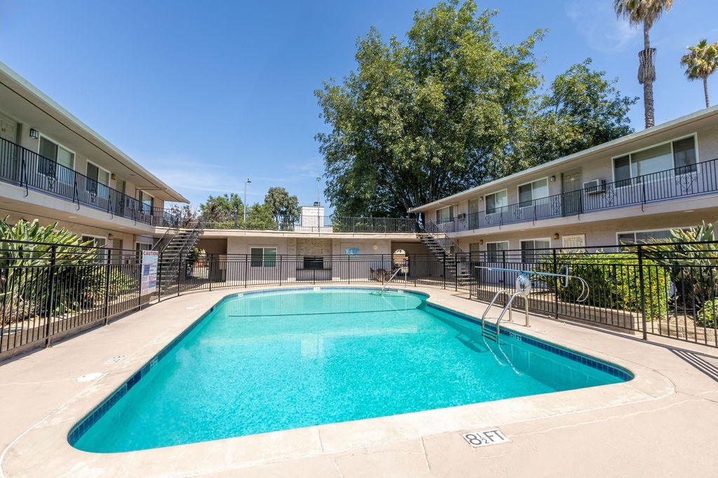 the swimming pool at our apartments