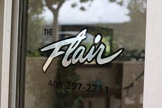 Logo on glass door