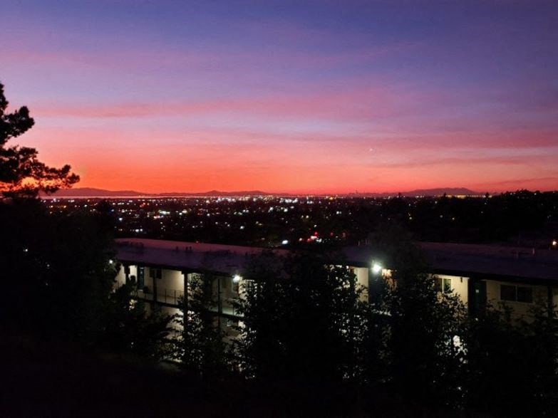 Evening skyline view