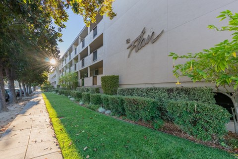 Exterior with logo