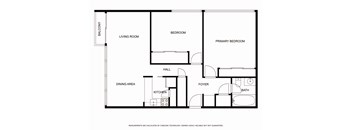 this floor plan is an approximation of our 1 bedroom floor plan