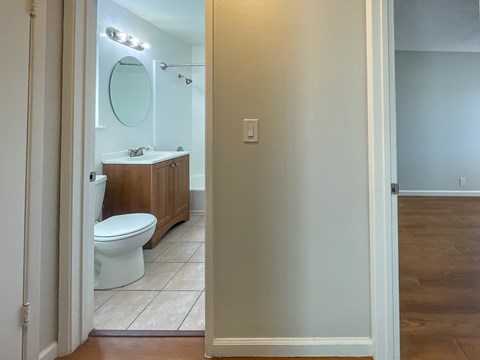 a bathroom with a toilet and a sink and a mirror