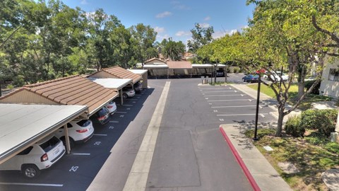 Aerial Parking Lot View