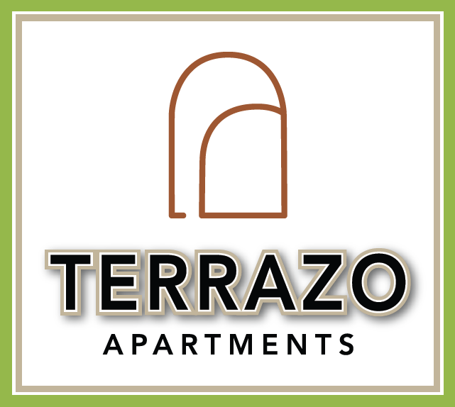 the logo for terrazzo apartments on a white