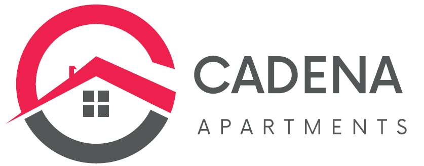 the logo apartments with a red circle and a house