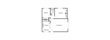 2-Bedrooms, 1-Bathroom