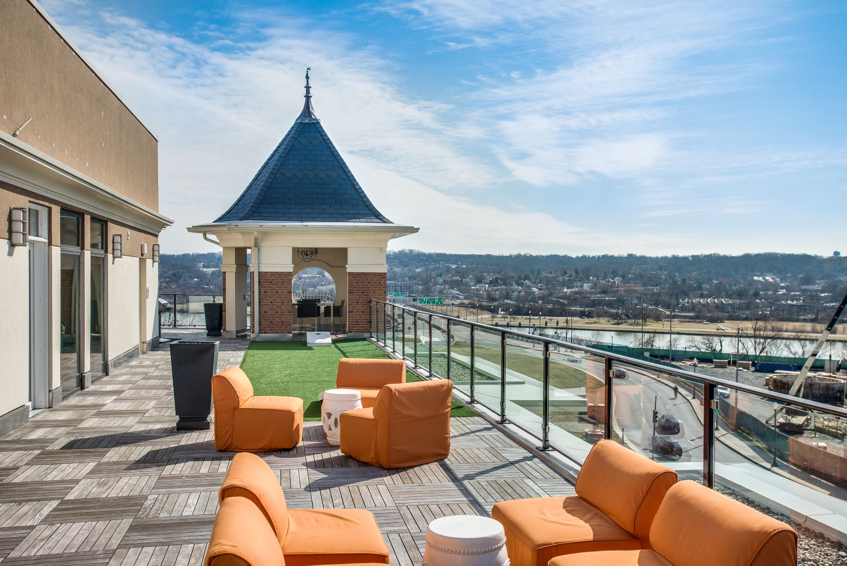 Rooftop deck with grills at 1600 Pennsylvania Avenue SE, Washington, Washington