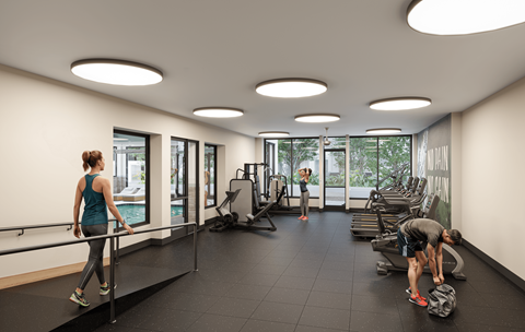 Coming Soon! Newly Renovated Gym At Lenox Club Apartments in National Landing VA 22202