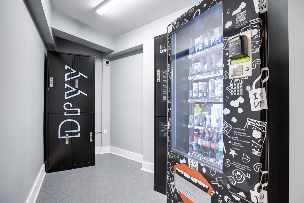 Dry cleaning lockers and vending machine at 1500 Arlington, Virginia, 22209