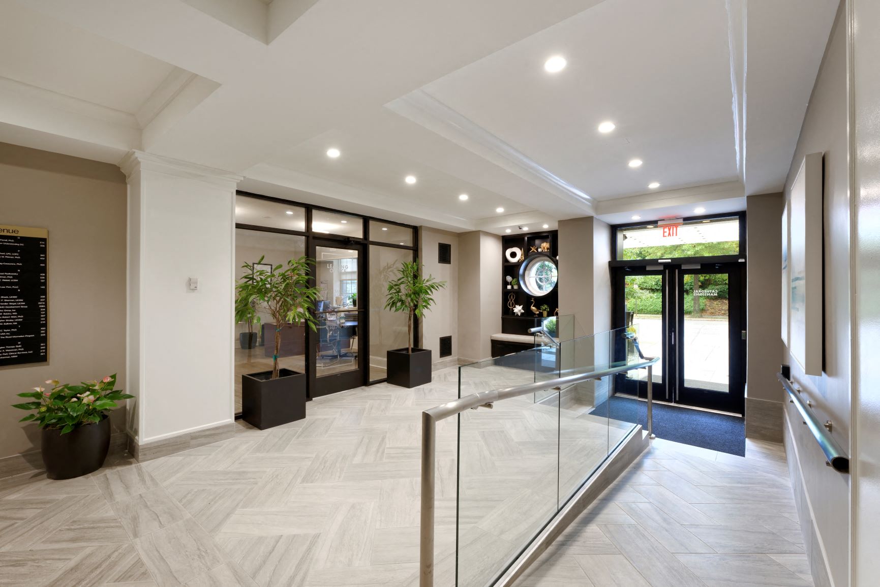 Building lobby at Cathedral Mansions, Washington