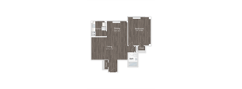 1 Bedroom 1 Bath Floor Plan at 1500 Arlington, Arlington, 22209