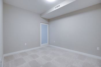Carpeted bedroom in Valo Apartments in Southwest Waterfront in Washington DC 20024