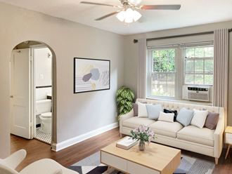 Virtually staged living room at 2231 Ontario, Washington, Washington