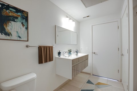 Two-bedroom apartment (virtually staged) at 2255 Wisconsin Avenue Apartments in the Glover Park neighborhood of Washington, DC 20007