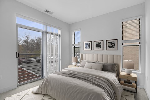 Two-bedroom apartment (virtually staged) at 2255 Wisconsin Avenue Apartments in the Glover Park neighborhood of Washington, DC 20007