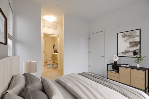 Two-bedroom apartment (virtually staged) at 2255 Wisconsin Avenue Apartments in the Glover Park neighborhood of Washington, DC 20007