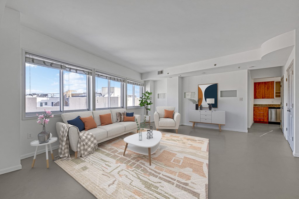 Living area (virtually staged)