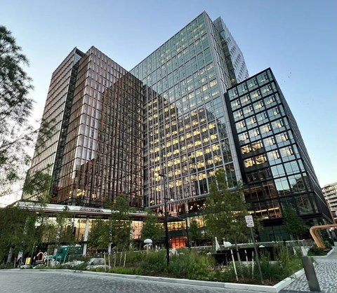 Walking distance to new Amazon HQ2 National Landing campus from Lenox Club Apartments in Arlington VA  22202