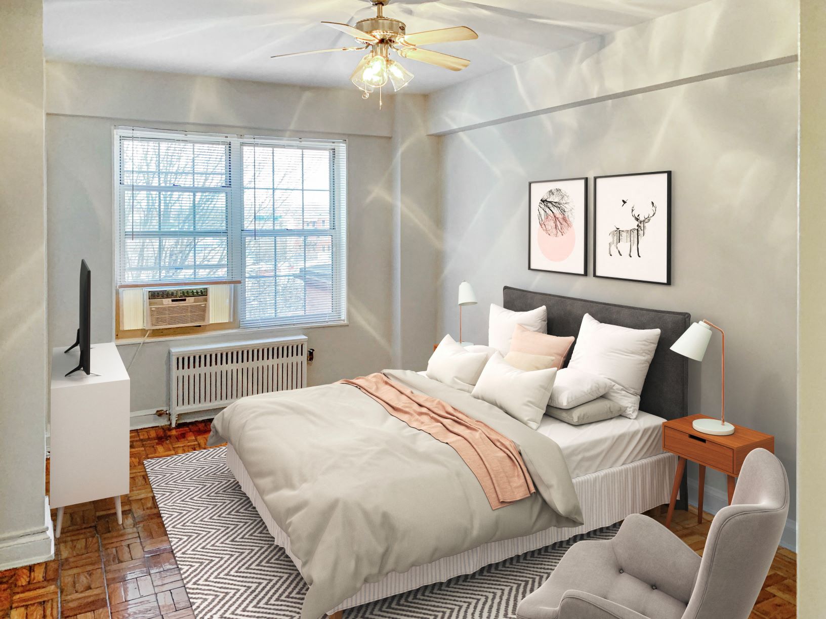 Bedroom (virtually staged) at Connecticut Gardens, Washington, Washington