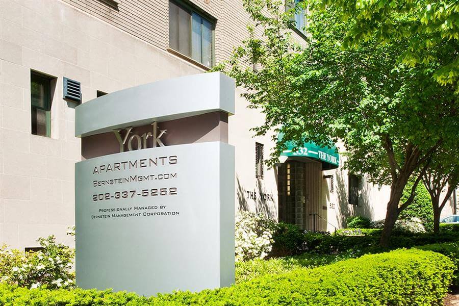 The York building exterior at The York and Potomac Park, Washington