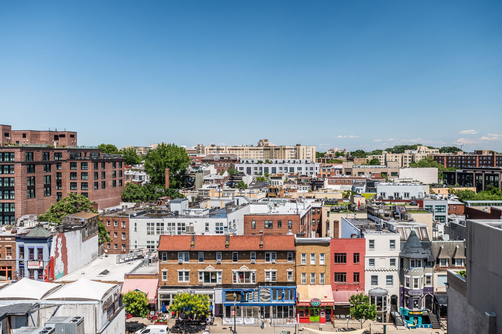 Rooftop deck view at Kalorama Park, Washington, DC 20009